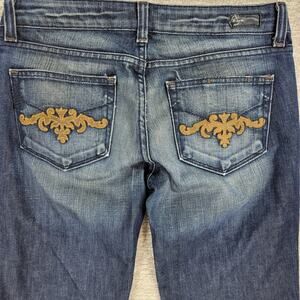 VTG Paige Laurel Canyon Jeans Womens 28x29 Blue‎ Low Rise Stretch Bootcut Y2K